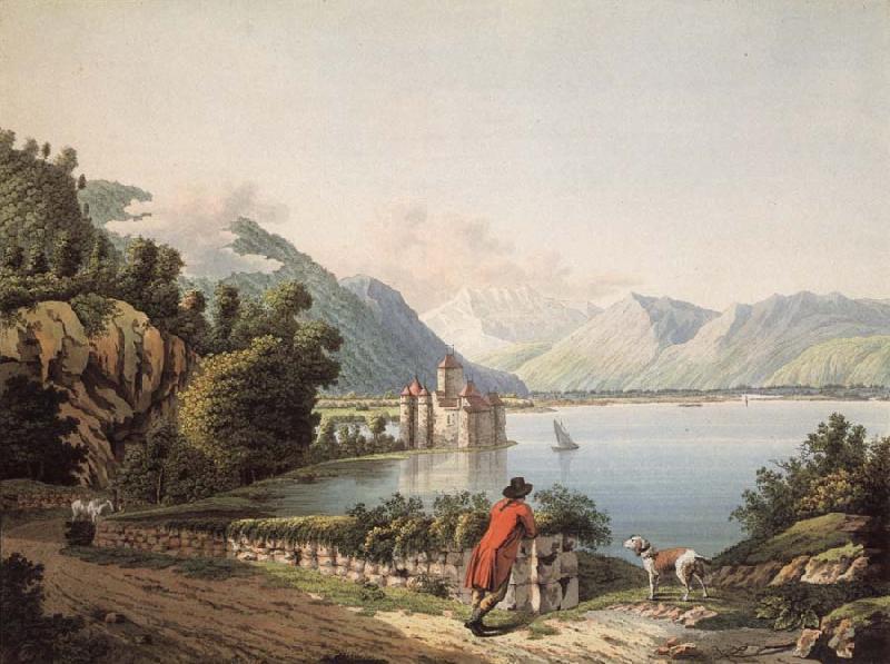 Francois-Hubert Drouais Seen Chateau of Chillon Germany oil painting art